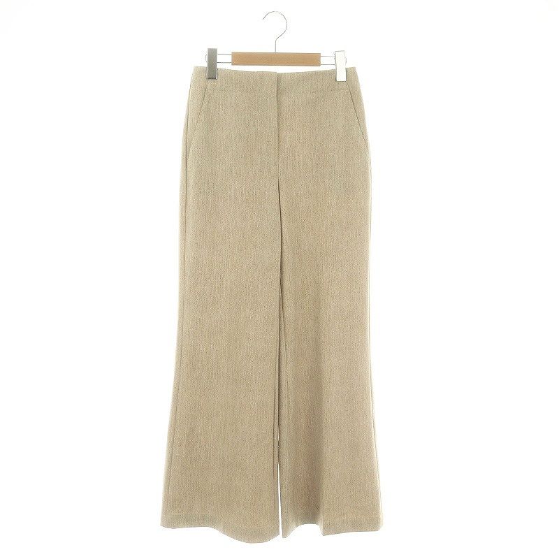 セオリー Theory ワイドパンツ ジッパーフライ ナイロン 00 ベージュ |NR OS