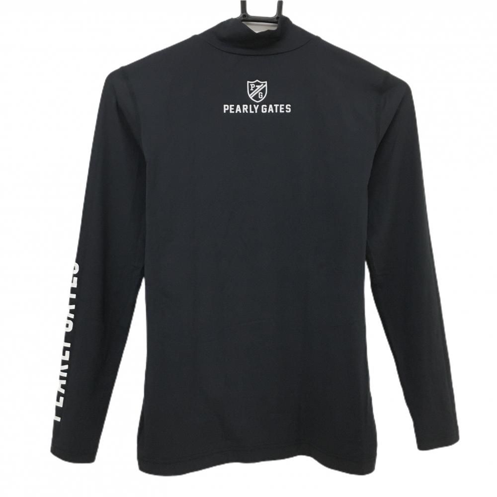 美品【パーリーゲイツ】ゴルフ ハイネック 長袖Tシャツ ロンT 総柄 紺×白 美品【パーリーゲイツ】ゴルフ ハイネック 長袖Tシャツ ロンT 総柄 紺×白