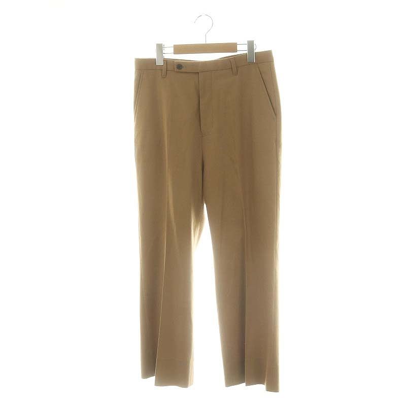アパルトモン ドゥーズィエムクラス L Appartement CLASSE 23 AW FLANNEL PANTS ストレートパンツ ジッパーフライ ウール 36 キャメル NR OS
