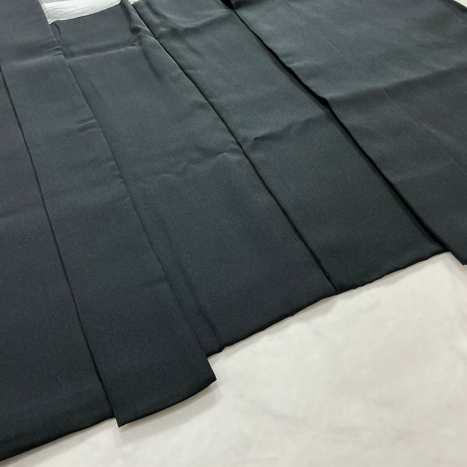 one＊厳選✳︎男前屋＊男黒紋付＊アンサンブル＊松下黒染＊京都黒染協組＊証紙付き＊男着物＊男羽織＊羽二重＊正絹＊五つ紋＊作家物＊裄73丈144＊男着物男長羽織男襦袢男袴角帯男帯成人式