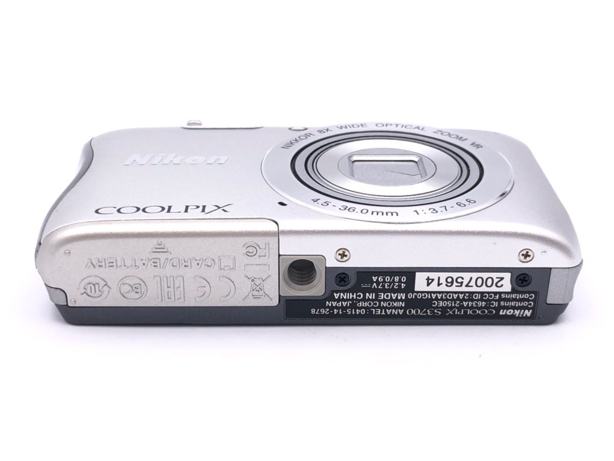  並品 ニコン COOLPIX S 3700 SL シルバー コンパクトデジタルカメラ デジタルカメラ
