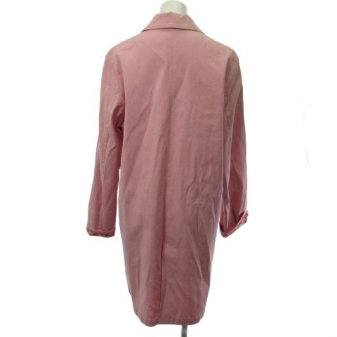 レオナール LEONARD スプリングコート 花柄 金釦 シルク コットン