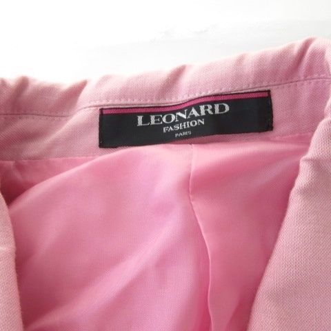 レオナール LEONARD スプリングコート 花柄 金釦 シルク コットン