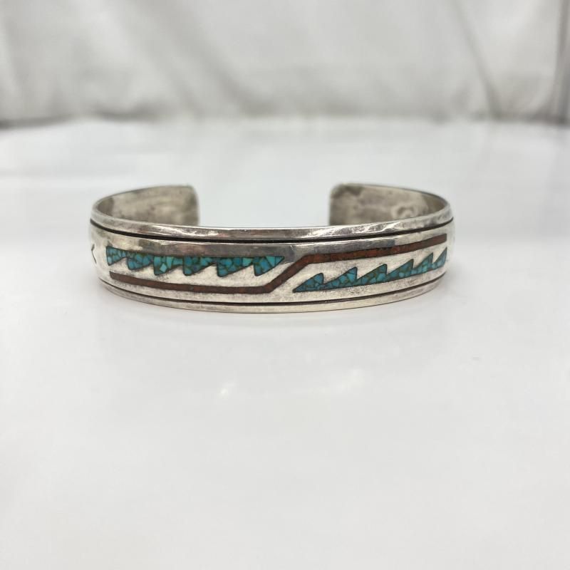 Navajo クラッシュインレイ バングル シルバー ナバホ 91