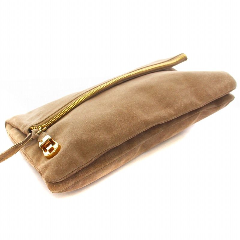 ペリーコ PELLICO クラッチバッグ フラップ スエード グレージュ /KU