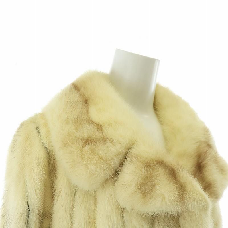 ノーブランド ファーコート アウター 毛皮 ミンク レザー 切り替え