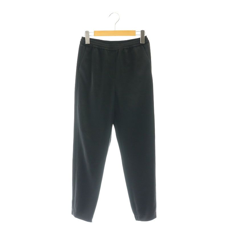 セオリーリュクス theory luxe 24 AW Garden Satin Illy パンツ テーパード イージー S 34 黒 ブラック |DF OS