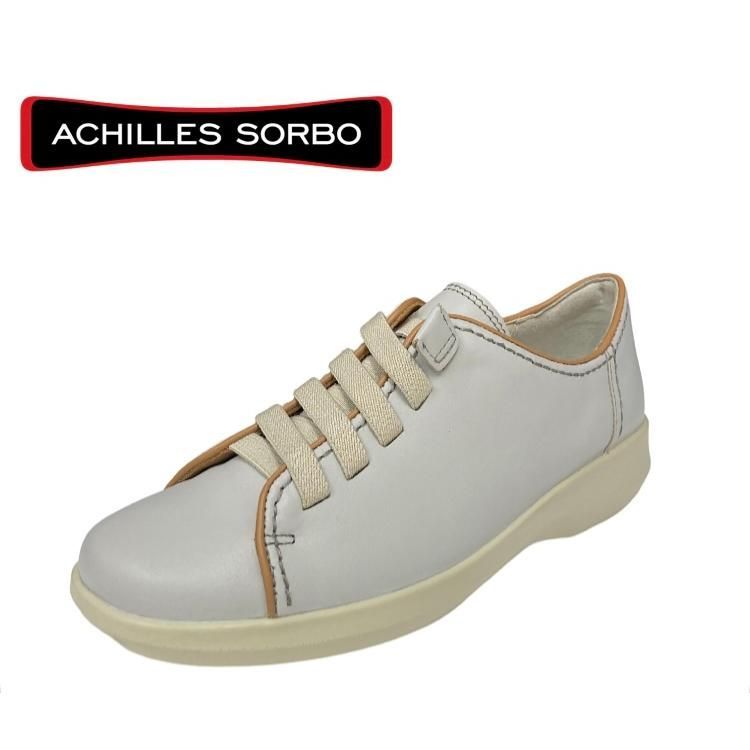 スニーカー アキレスソルボ ASC 5580 ライトグレー コンフォート カジュアルシューズ おしゃれ 本革 牛革 撥水 3 E 幅広