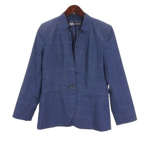 ザラ ZARA チェック スーツ セットアップ ジャケット 36 パンツ 38