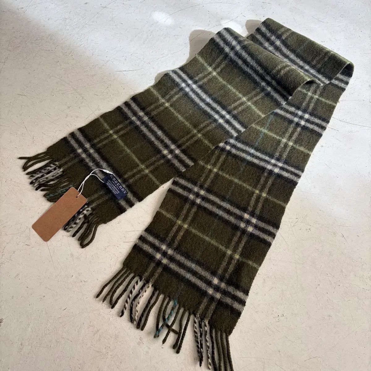  90 s バーバリー ショート ヴィンテージ ウール マフラー OS マフラー 小物