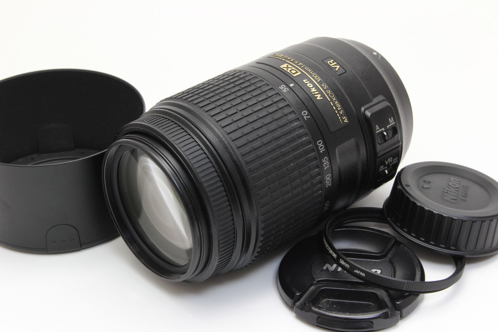 B 並品 Nikon ニコン DX AF-S NIKKOR 55-300 mm F 4.5-5.6 G ED VR 初期不良 無料 12-135