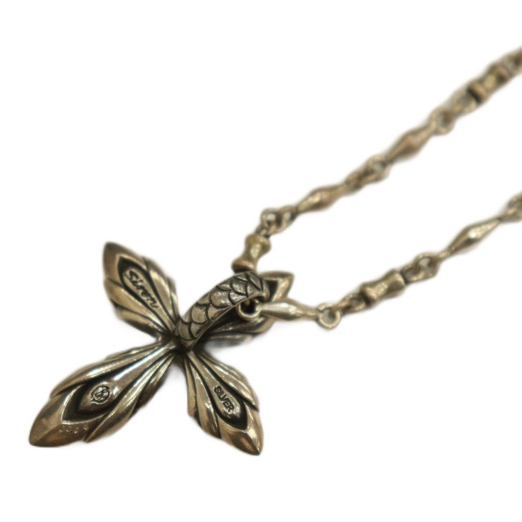 ブラッディマリー Bloody Mary ネレウス ネックレス ペンダント シルバー925 ダイヤモンド 0.04 ct クロス 十字架 ロング 39.5 g |KW GY 18