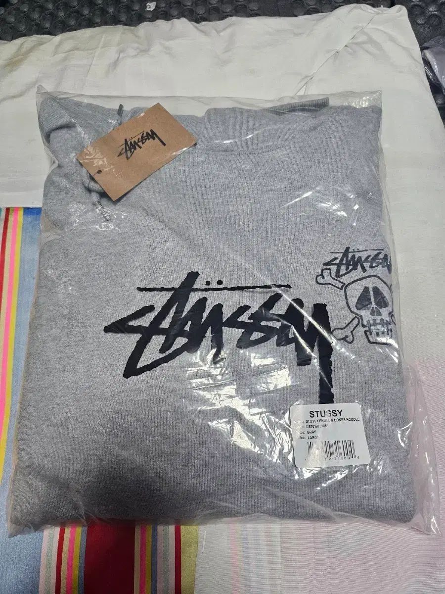 STUSSY スカル WHO Tシャツ グレー L