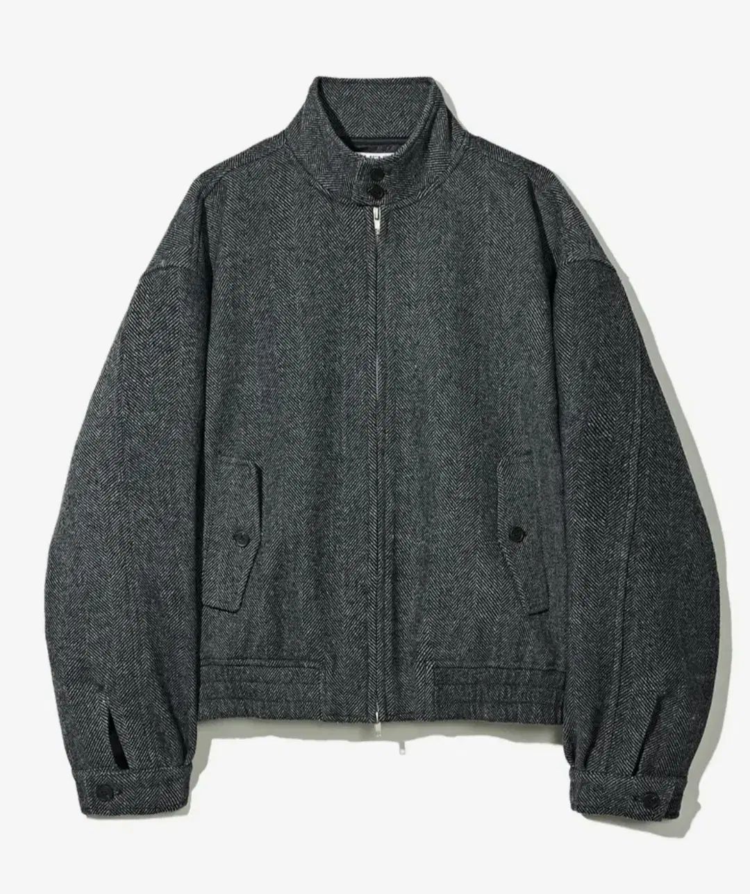 PARTIMENTO ウールハリントンジャケット チャコール M
