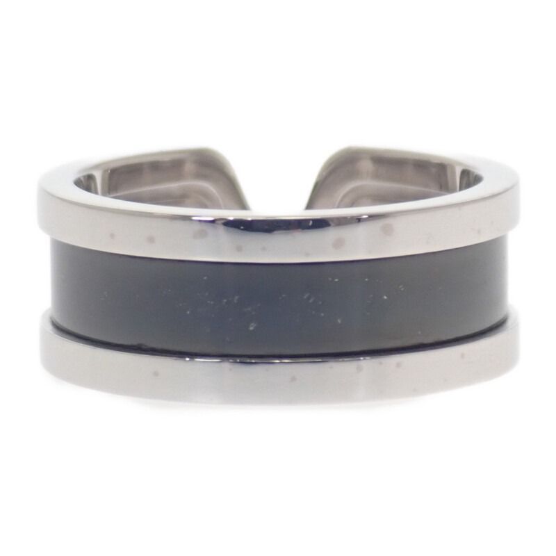 2003年 多少くすみ スレあり カルティエ CARTIER 2 C ブラッククラッカ 17号 リング K 18ホワイトゴールド レディース メンズ