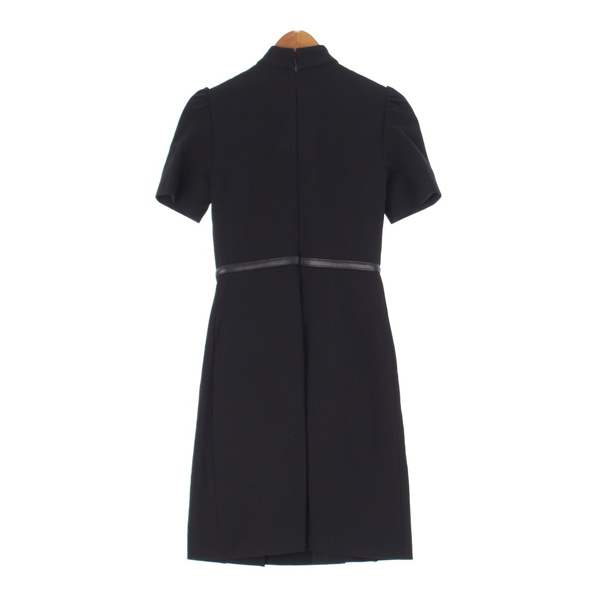 グッチ ホースビッド レーヨン ショートスリーブ 半袖 プリーツ ワンピース 598881 ブラック XS