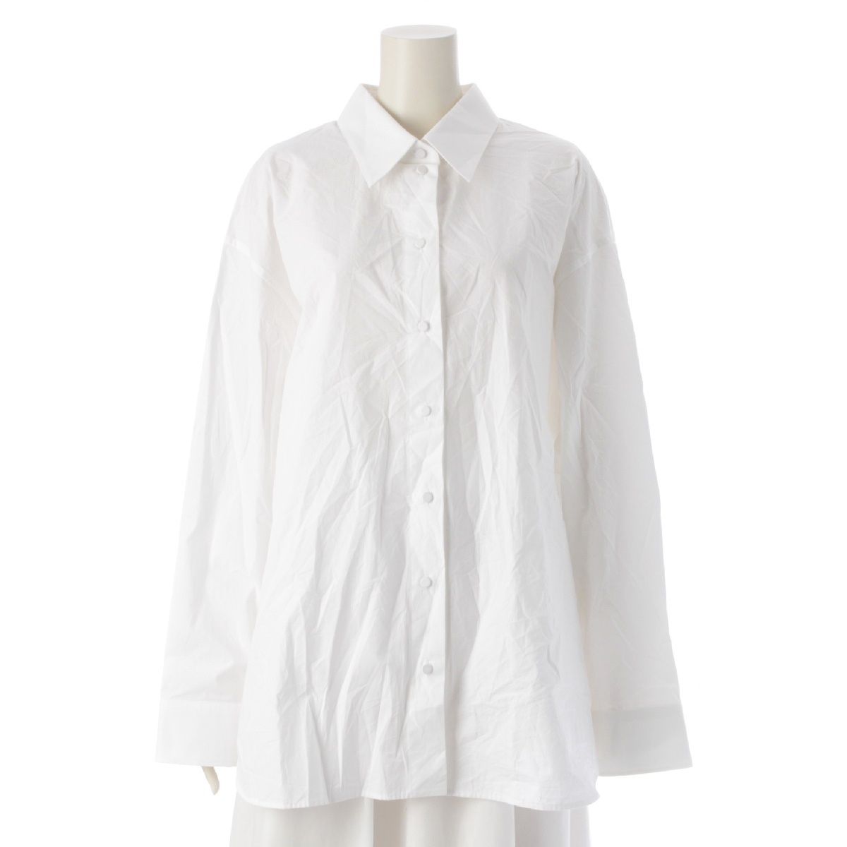 ヴァレンティノ 22年 コットン オーバーサイズ 長袖シャツ ジャケット トップス 01 ホワイト 38