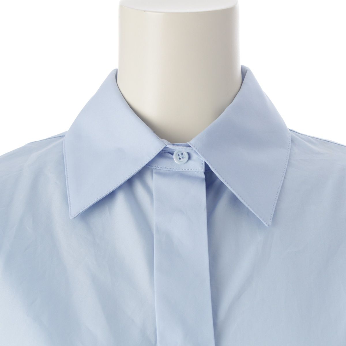 ロエベ 25SS コットンポプリン ドレープシャツ アシンメトリー