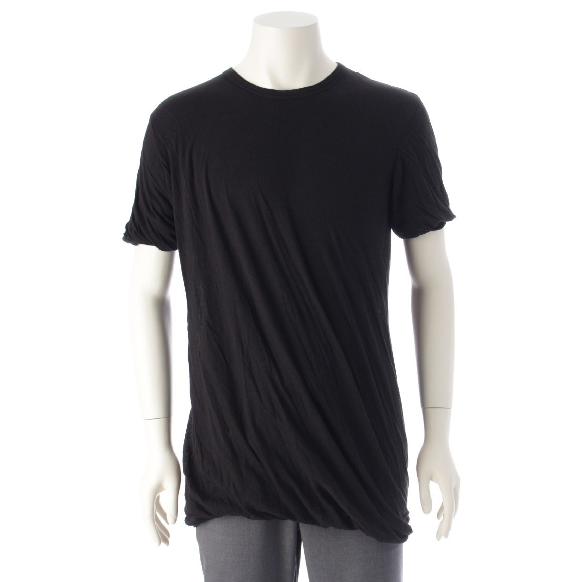 リックオウエンス 22 SS コットン DOUBLE ダブルTシャツ 半袖Ｔシャツ カットソー ブラック XL