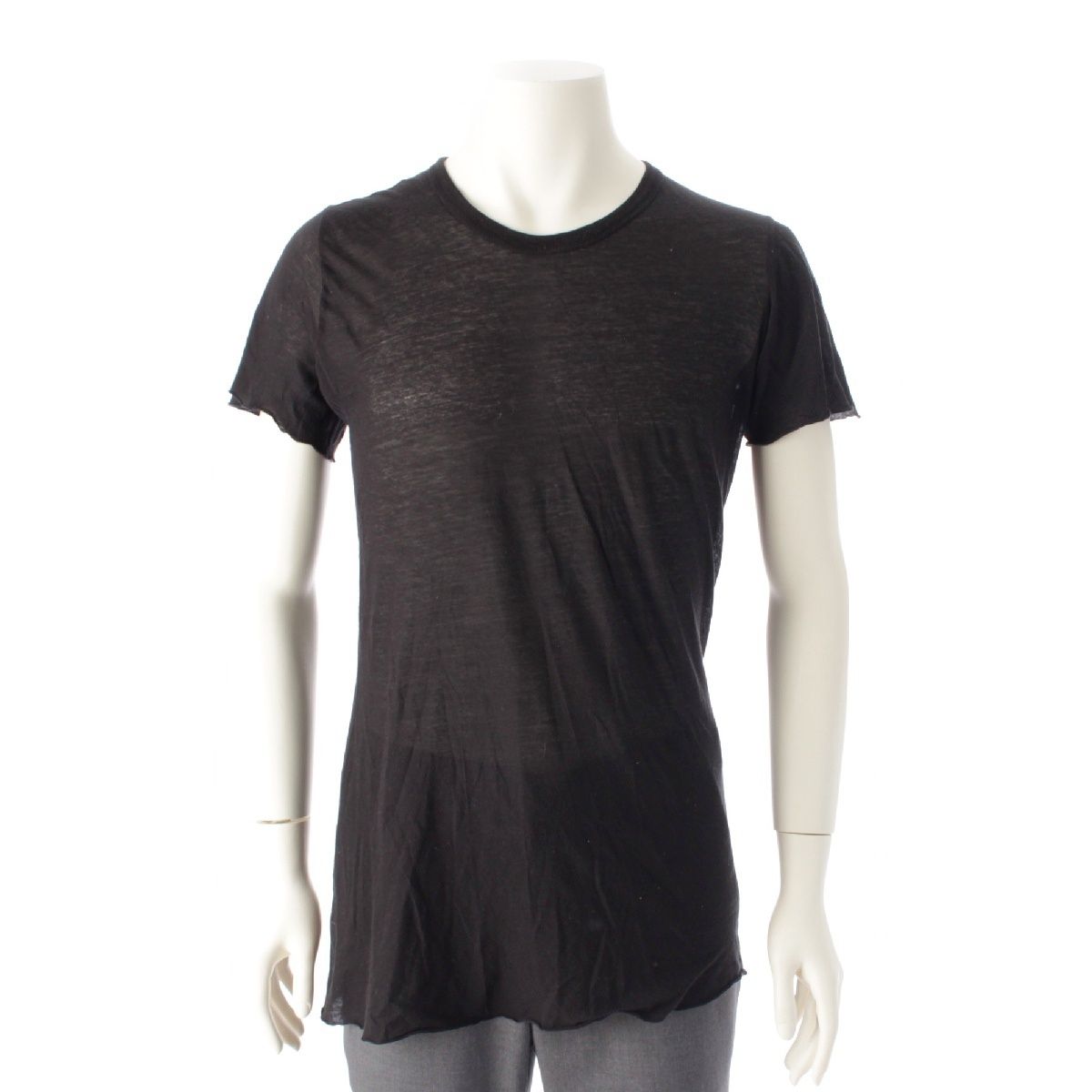 リックオウエンス 20 SS SHORT SLEEVE BASIC TSHIRT コットン 半袖Ｔシャツ トップス カットソー -UC ブラック M