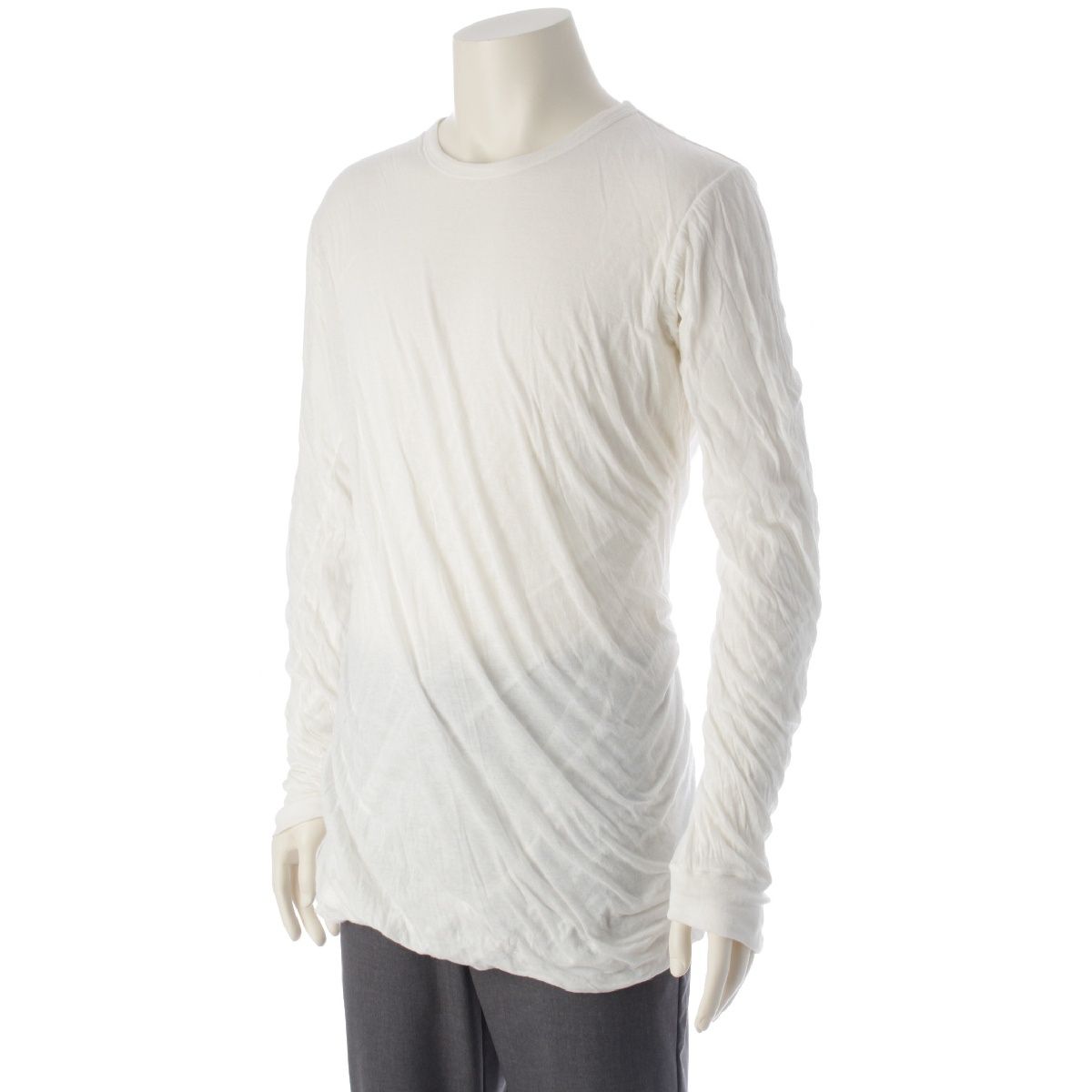 リックオウエンス 20AW コットン DOUBLE LAYER LONG SLEEVE レイヤード 