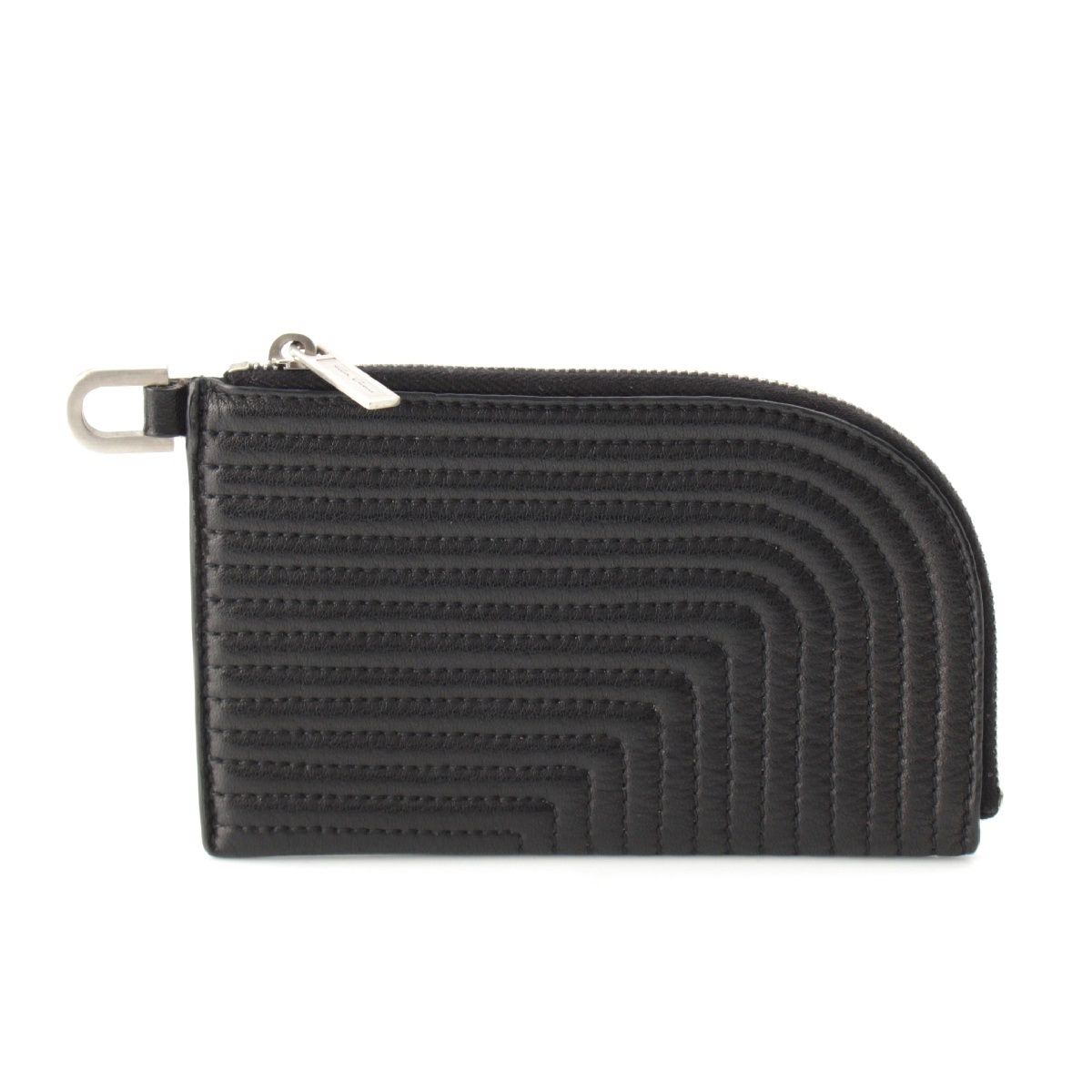 リックオウエンス 22 AW RICK WALLET リックウォレット レザー ステッチ コインケース コンパクトウォレット ブラック