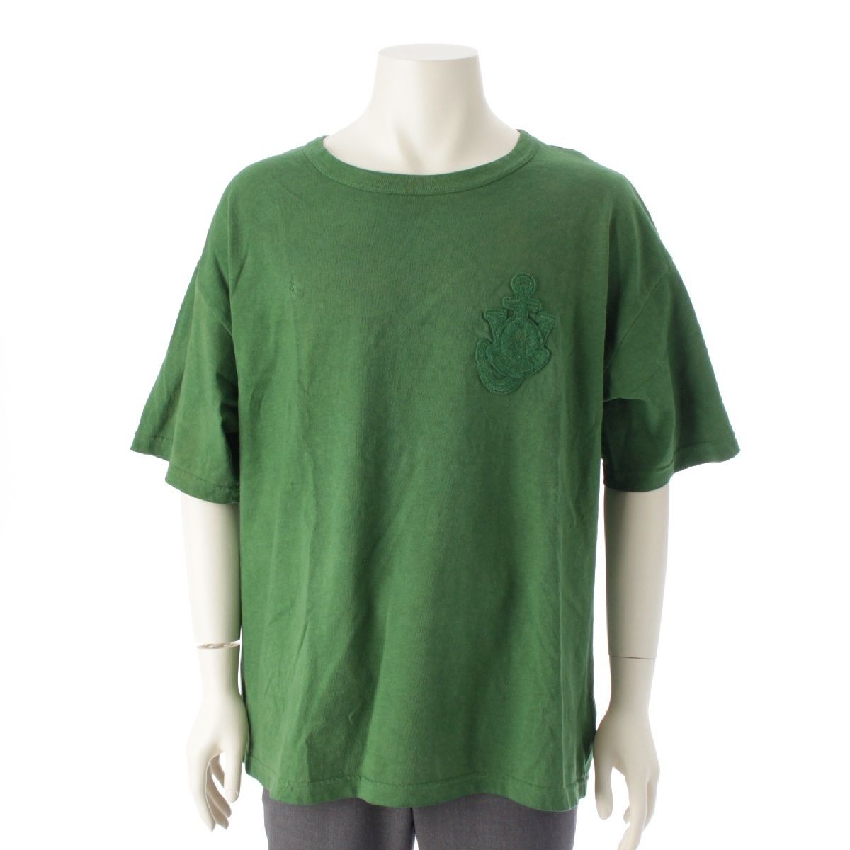 モンクレール ジェイダブリュー アンダーソン JW Anderson 20 AW コットン ロゴワッペン 半袖Ｔシャツ トップス グリーン XL