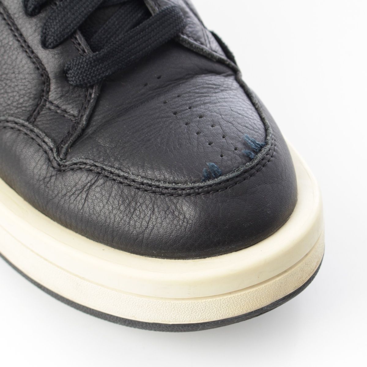  リックオウエンス ダークシャドウ コンバース 22 AW ターボウェポン レザー ハイカット スニーカー 厚底 ブラック ナチュラル 42 26.5 スニーカー 靴