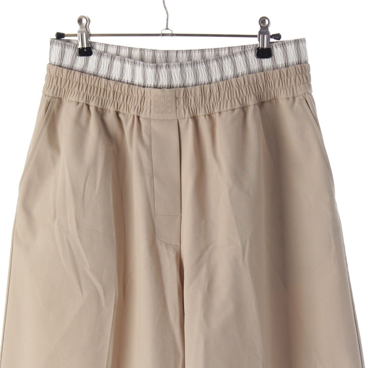 ロエベ 25SS コットン アナグラムロゴ レイヤード クロップド  