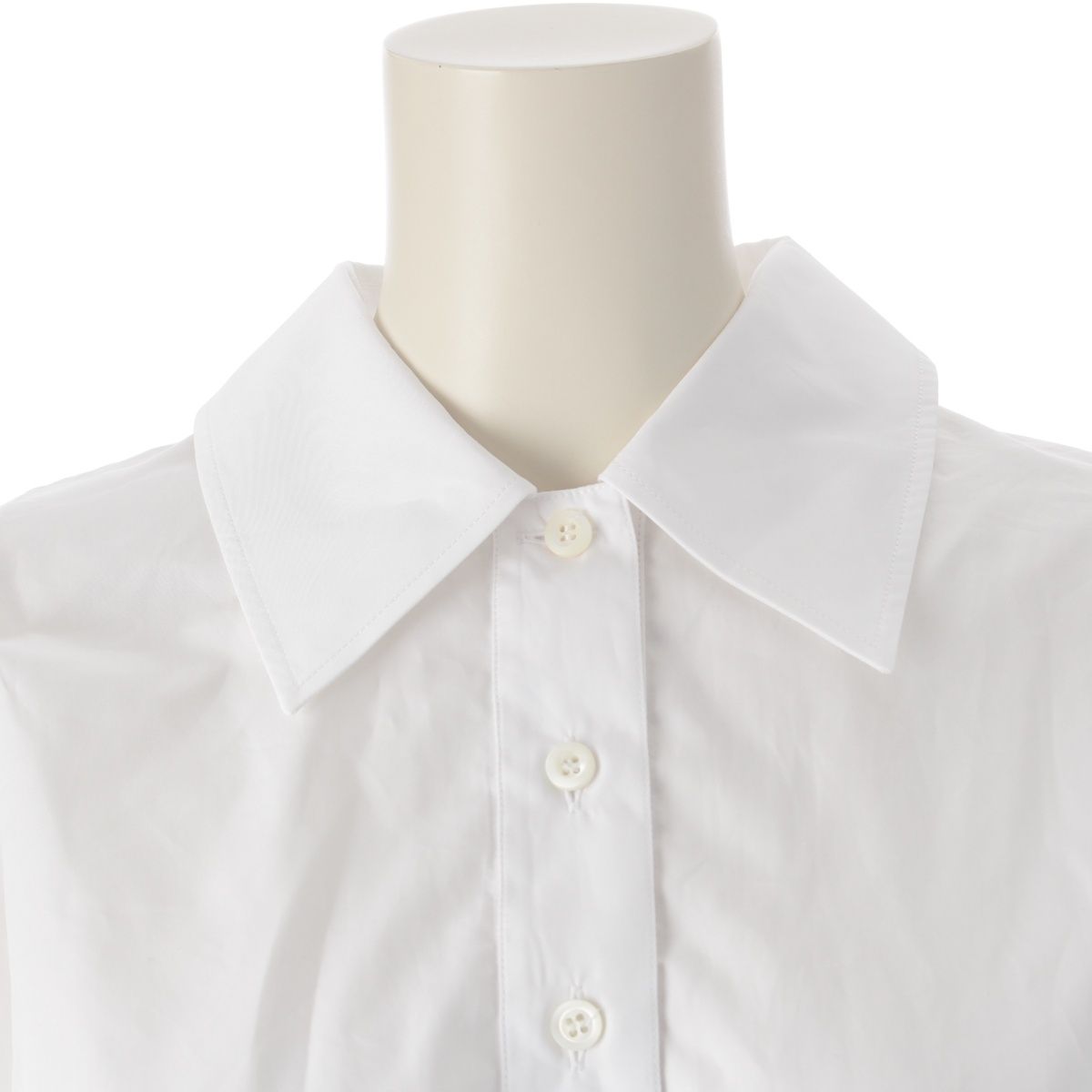 プラダ 24年 コットン×アセテート×ビスコース 半袖ロング 切替  