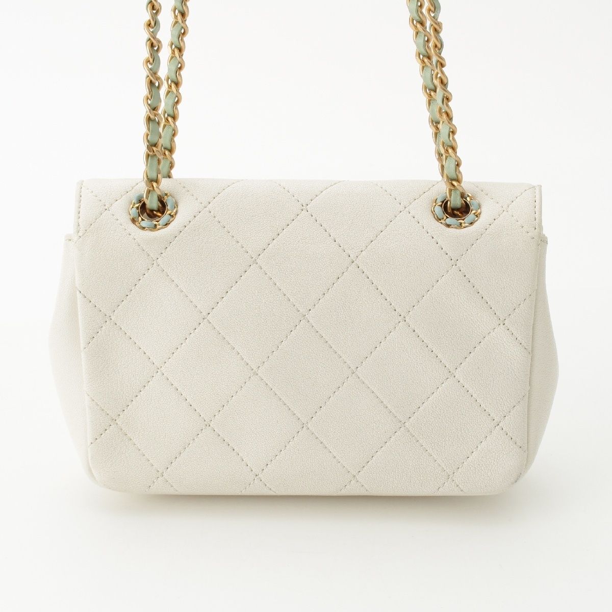 シャネル カーフスキン 29番台 サークルココマーク シングルフラップ