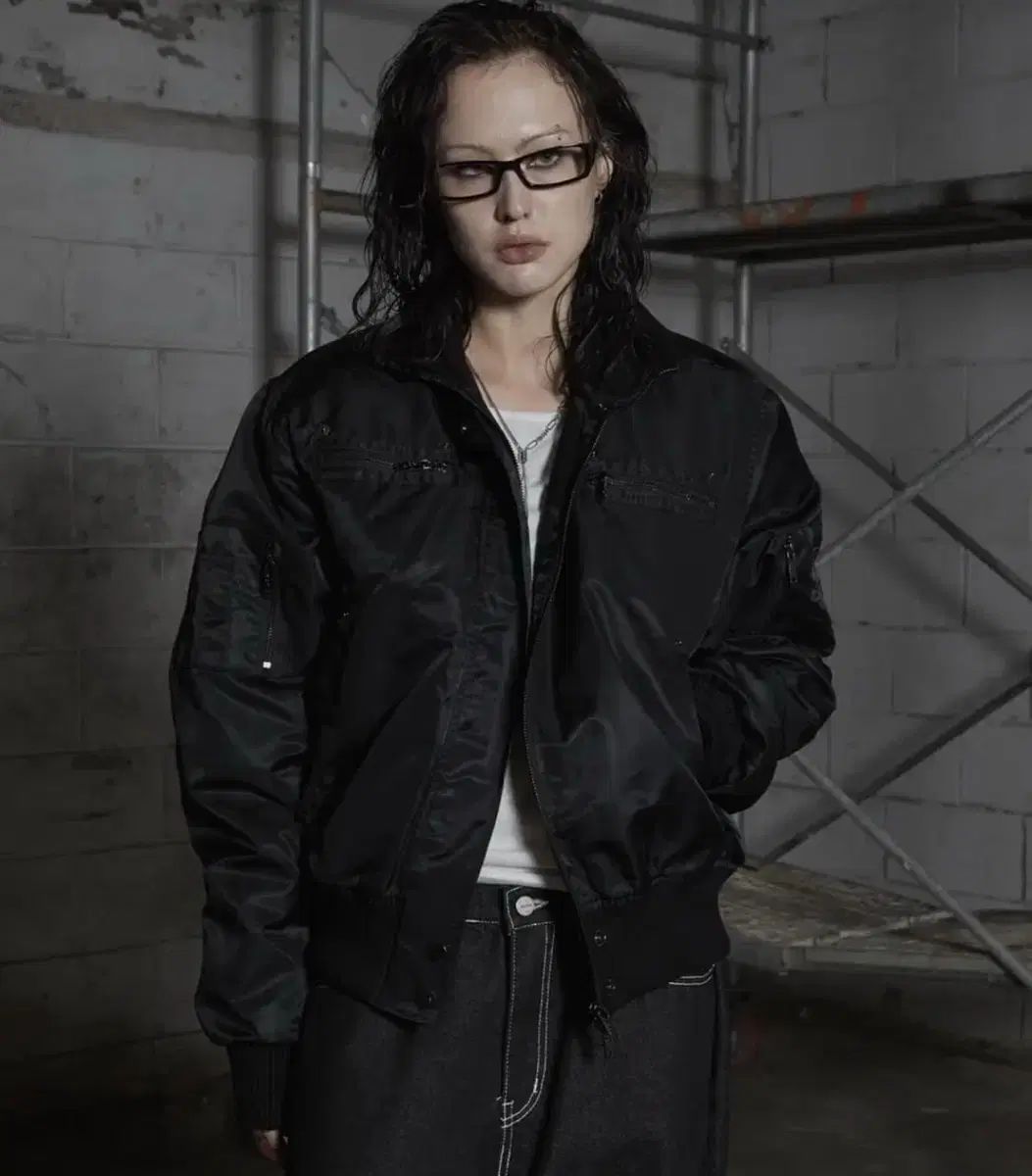 アニブ MA-1 ブルゾン アウター ジャケット ブラック