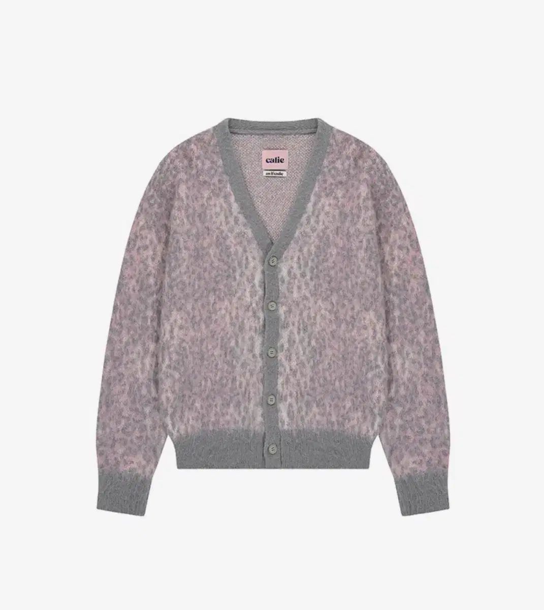  エズイフ ピンク ヒョウ柄 レオパード カーディガン 長袖 カーディガン ボレロ アンサンブル