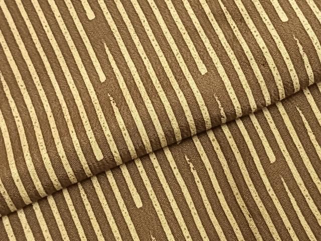  平和屋着物▽上質な小紋 単衣 変わり縞 正絹 fy 小紋 着物