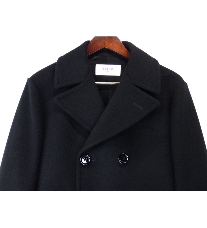 セリーヌ ダブルブレスト ピーコート CELINE ダブルブレスト ツイードピーコート 36 CELINE セリーヌ