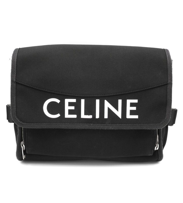 セリーヌ CELINE 38 SI ロゴ プリント スモール トレッキング メッセンジャー ショルダーバック n 10322