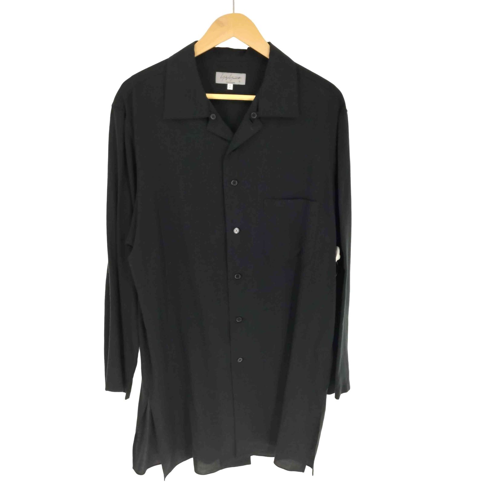 ヨウジヤマモトプールオム Yohji Yamamoto POUR HOMME 25 SS Button Collar Shirt ボタン カラー シャツ メンズ JPN 2