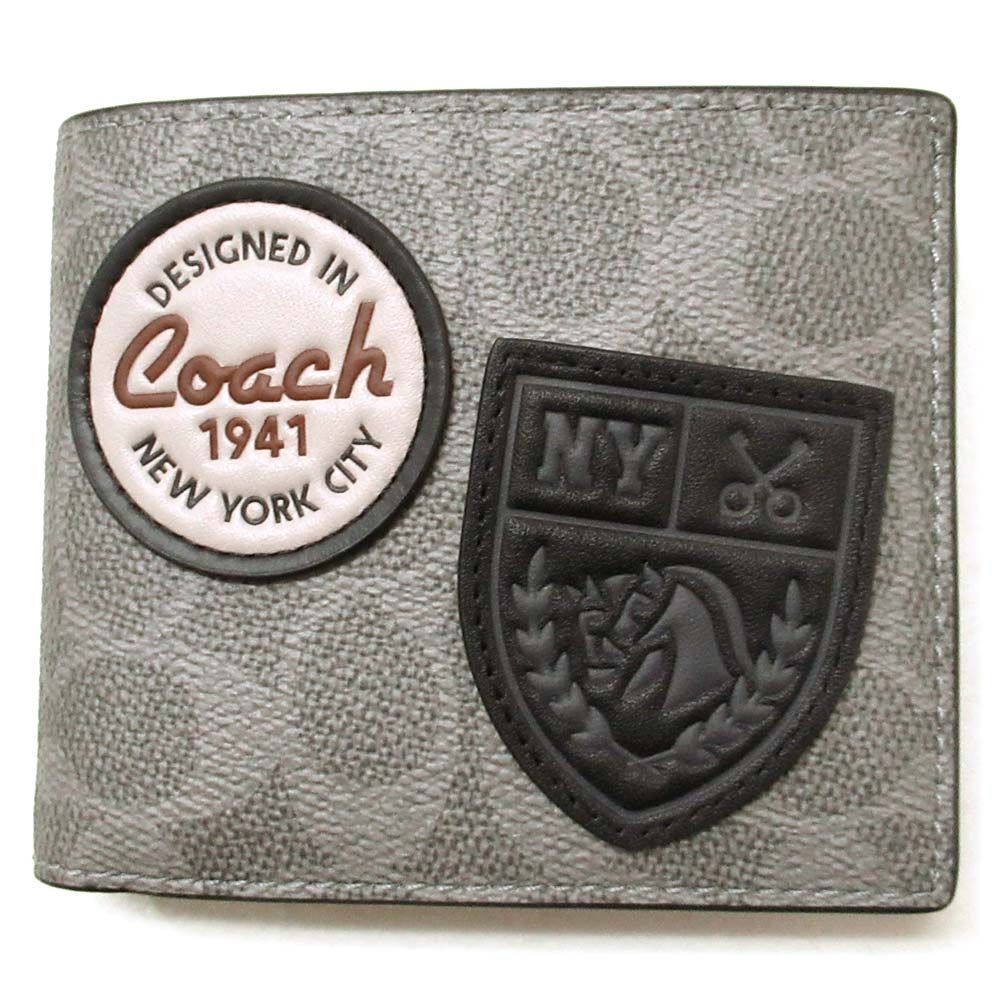 ♥ コーチ 財布 COACH アウトレット 3-IN-1 ウォレット シグネチャー キャンバス パッチall メンズ 二つ折り財布 CCG 27 GRM