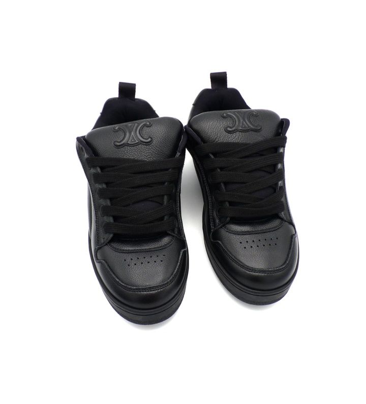  セリーヌ CELINE 38 NO ハンティントン レースアップ タンブルレザー ローカット スニーカー n 10325 スニーカー 靴