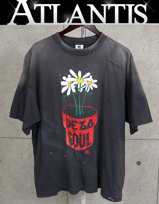 SAINT MICHAEL セントマイケル 25 FW DLS_SS TEE|DE LA SOUL Tシャツ 半袖 メンズ size XXL グレー系 100181