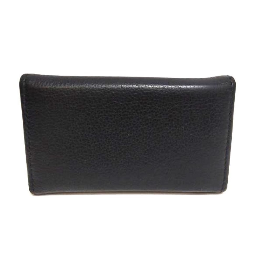 プラダ PRADA キーケース カーフ 1 PG 222 ブラック ゴールド金具 6連キーフック