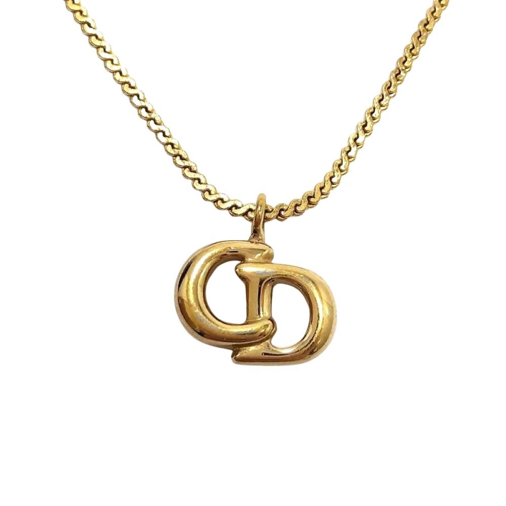 クリスチャンディオール Christian Dior ネックレス ゴールド CDロゴ GP