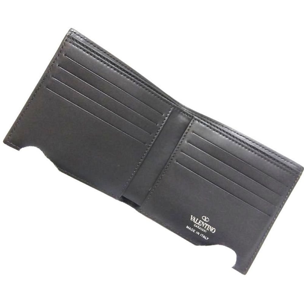ヴァレンティノ VALENTINO 二つ折り財布 レザー UY2P0654LVN ブラック