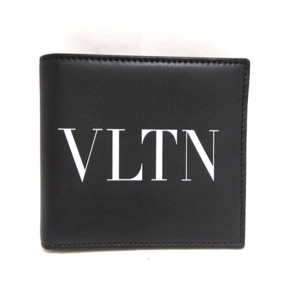 ヴァレンティノ 二つ折り財布 レザー ブラック VLTNロゴ
