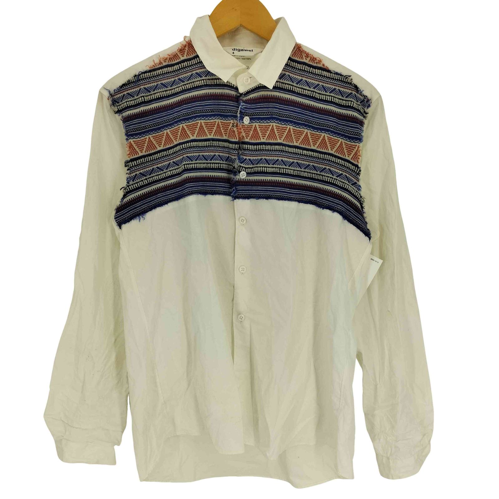 ディガウェル DIGAWEL ニット 異素材切替 L/S シャツ メンズ JPN：1