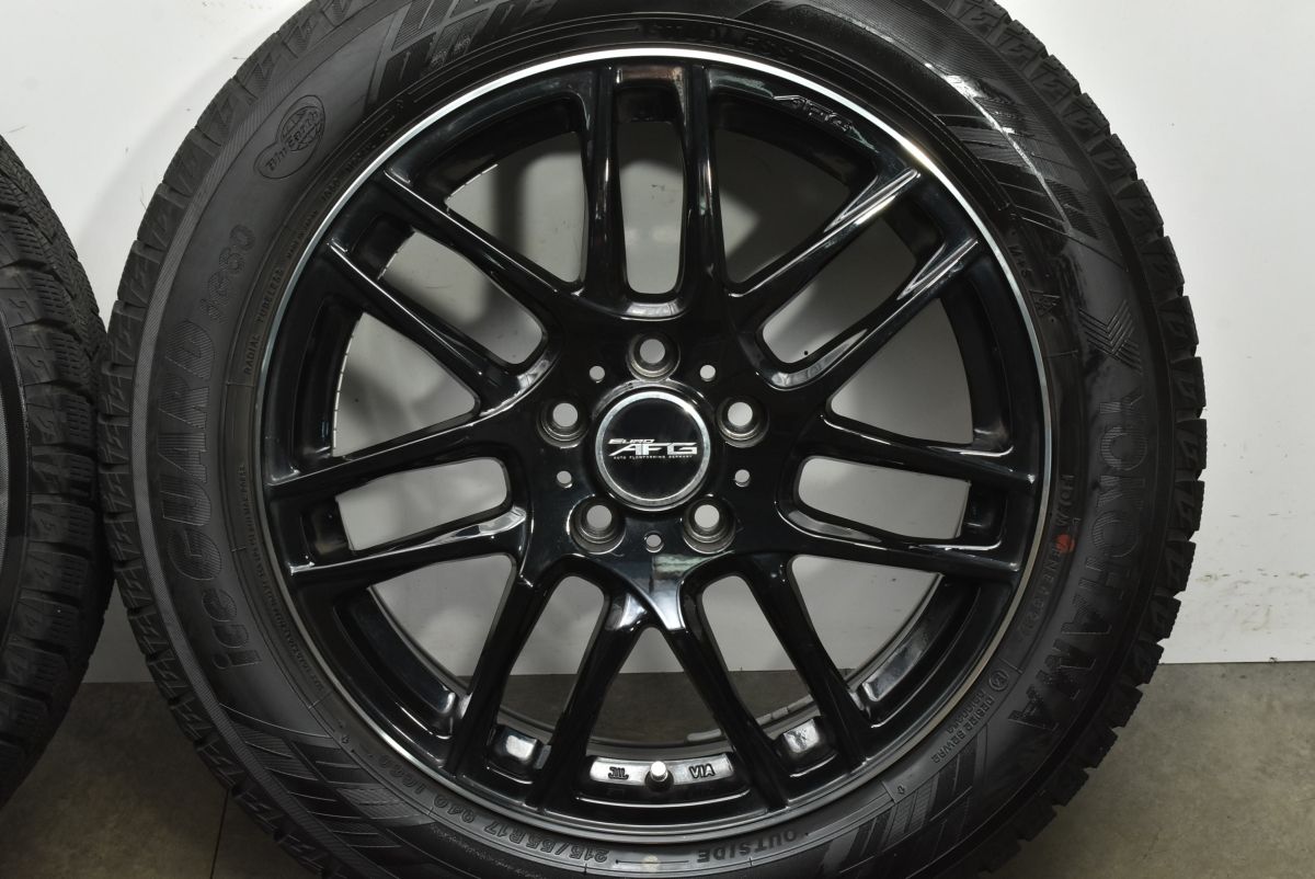  スタッドレス ユーロ AFG 17 in 7 J 45 PCD 112 ヨコハマ アイスガード iG 60 215|55 R VW T-Roc ゴルフトゥーラン パサート 17インチ タイヤ ホイールセット
