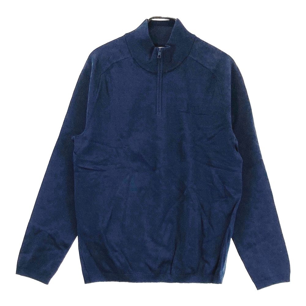J LINDEBERG 防風セーター　　ネイビー　サイズL ゴルフ サイズ：L J.LINDEBERG ジェイリンドバーグ ハーフジップ 長袖