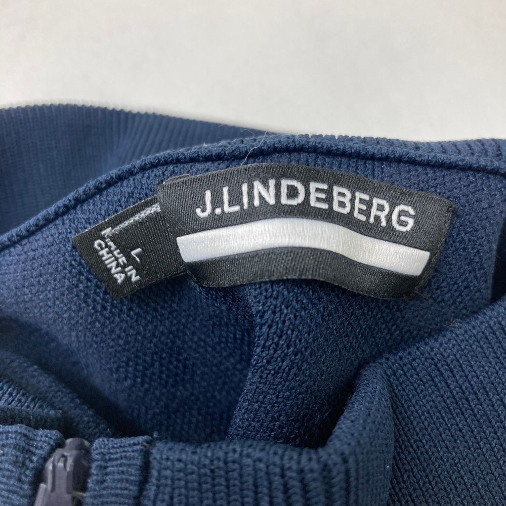 J.LINDEBERG ジェイリンドバーグ ニット セーター ネイビー Mサイズ ゴルフ サイズ：L J.LINDEBERG ジェイリンドバーグ ハーフジップ 長袖