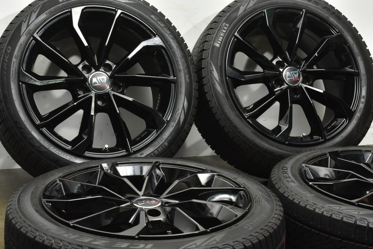 MSW 42 18 in 8 J 45 PCD 114.3 ピレリ アイスゼロアシンメトリコ 235|45 R レクサス IS GS ES トヨタ クラウン カムリ