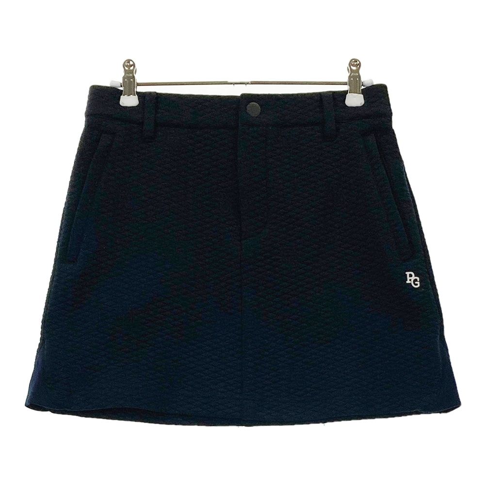 サイズ 0 PEARLY GATES パーリーゲイツ 2025年モデル キルティング スカート ロゴ ネイビー系 ゴルフウェア レディース ストスト